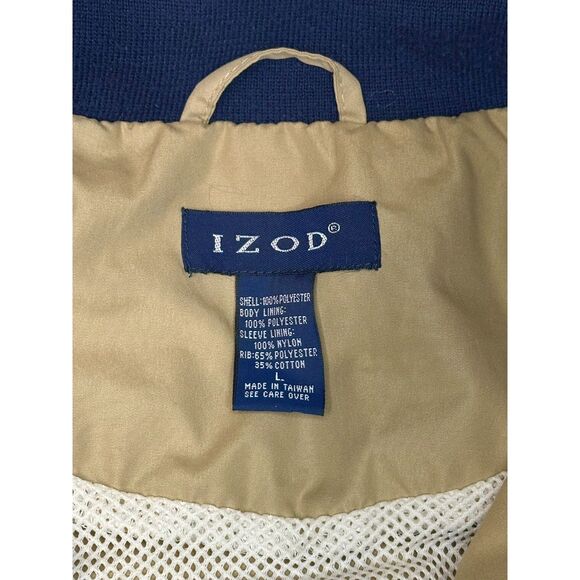 Vintage Men's Size LG Beige Izod Golf Jacket - Mint Condition - Picture 3 of 9